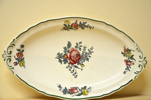 Villeroy & Boch Alt Strassburg Motiv < Rose > Schiffchenplatte