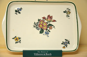 Villeroy &amp; Boch Old Strasbourg<motiv bunte blume> plate angular</motiv>