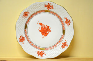 Herend Apponyi orange Chinese Bouquet breakfast plate