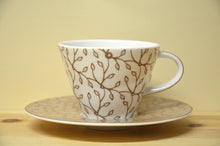 Lade das Bild in den Galerie-Viewer, Villeroy &amp; Boch Caffee Club Caffee au Lait Tasse mit Untere floral mocha NEU
