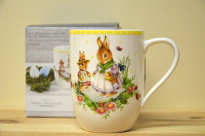 Villeroy &amp; Boch Spring Awakening mug avec anse Bunny Tales Family NOUVEAU