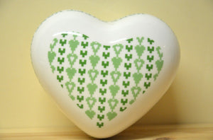 Hutschenreuther Lots of dots Hearts Green Herzdose groß NEU