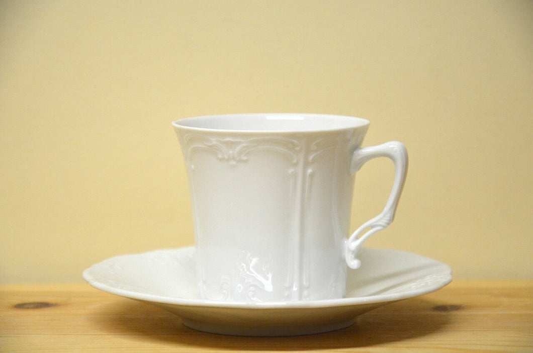 Hutschenreuther Baronesse weiß Kaffeegedeck – Porzellanland