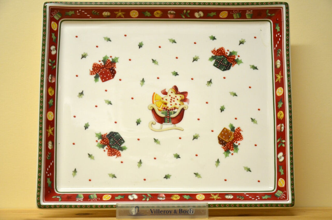 Plat à gâteau rectangulaire Villeroy & Boch Winter Bakery Delight NOUVEAU