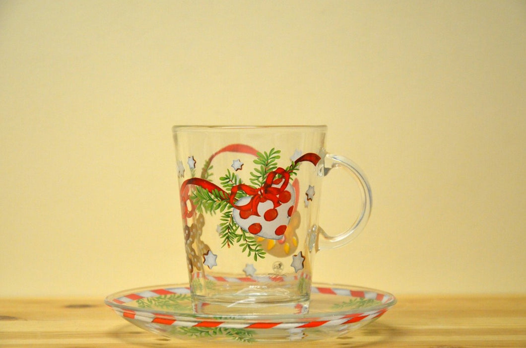 Hutschenreuther Weihnachtsleckereien Teeglas mit Untere NEU