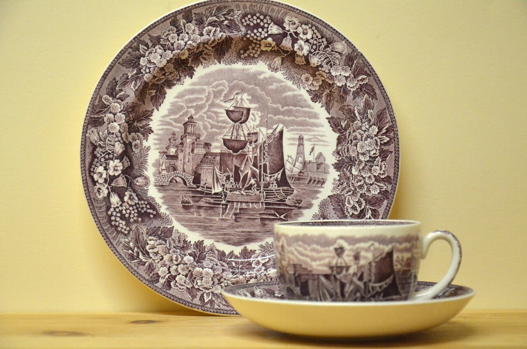 Wedgwood Ferrara Violett Kaffeegedeck 3- teilig