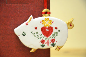 Villeroy & Boch Scandinavia Ornaments  Anhänger Glücksschwein NEU