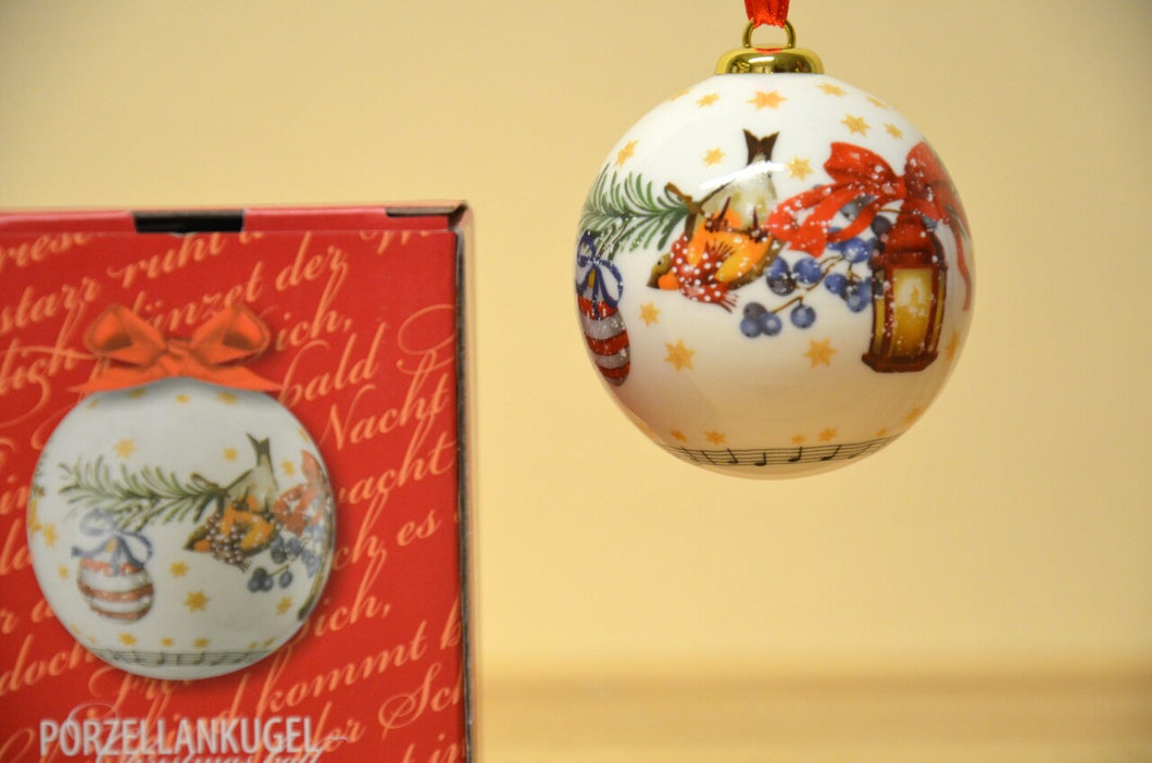 Hutschenreuther Weihnachts-Porzellankugel Dekor 