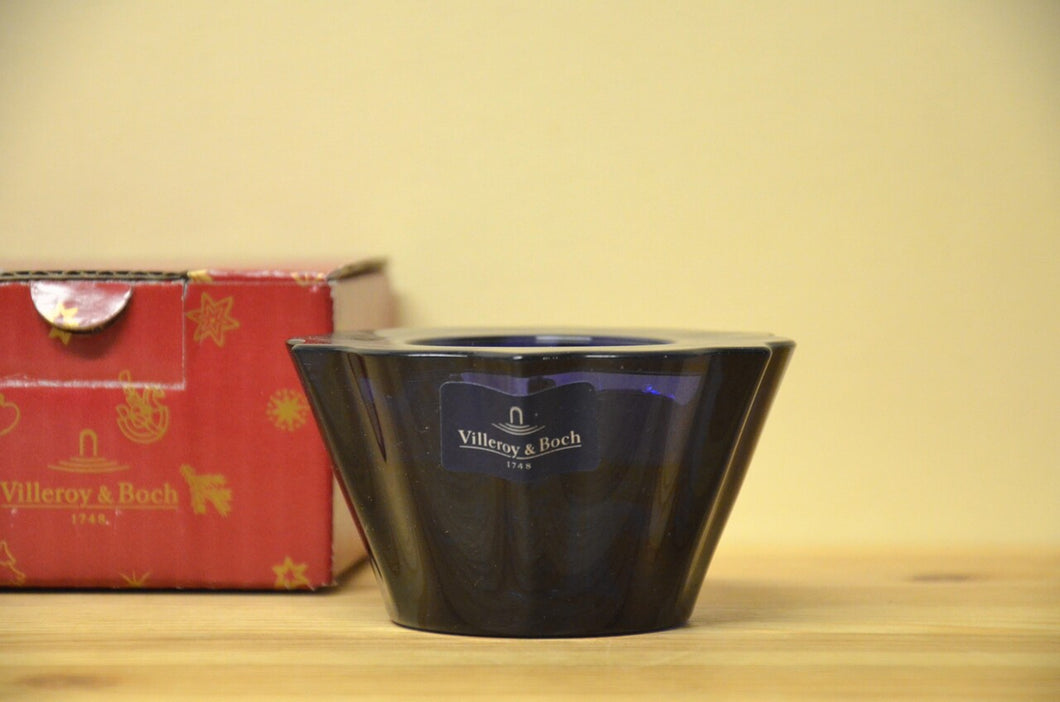 Villeroy & Boch Christmas Glass Acceessoires Teelichthalter Motive blau NEU