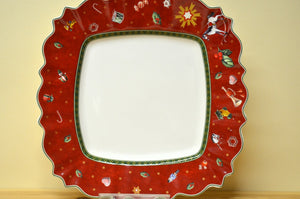 Villeroy &amp; Boch Toys Delight dinner plate square red NEW