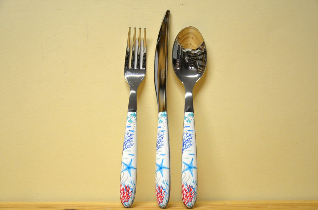 Easy Life Under the Sea cutlery with decorated handle NEW