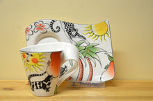 Lade das Bild in den Galerie-Viewer, Villeroy &amp; Boch New Wave Caffee Jungle Henkelpecher mit Platte NEU
