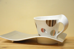 Villeroy & Boch New Wave Caffee Choc.Drops Kaffeetasse mit Platte NEU