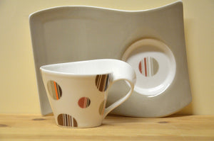 Villeroy & Boch New Wave Caffee Choc.Drops Kaffeetasse mit Platte NEU