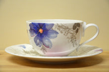 Charger l&#39;image dans la galerie, Villeroy &amp; Boch Mariefleur Cappuccino / tasse petit-déjeuner avec soucoupe NOUVEAU

