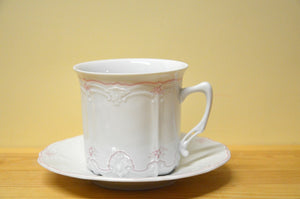 Hutschenreuther Baronesse Estelle pink Cappuccino / Jumbotasse mit Untere NEU