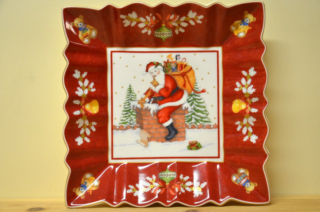 Villeroy & Boch Toys Fantasy Schale eckig, Santas auf dem Dache NEU