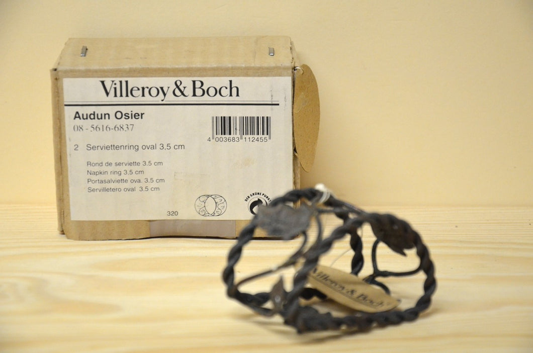 Villeroy & Boch Audun Osier 2 napkin rings NEW