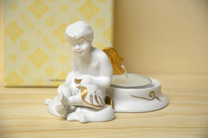 Villeroy &amp; Boch Classic Christmas angel sitting candlestick NEW