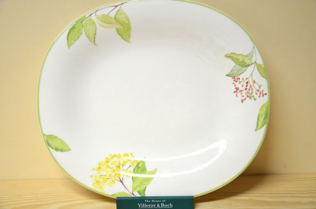 Villeroy & Boch Green Garland service plate / platter oval