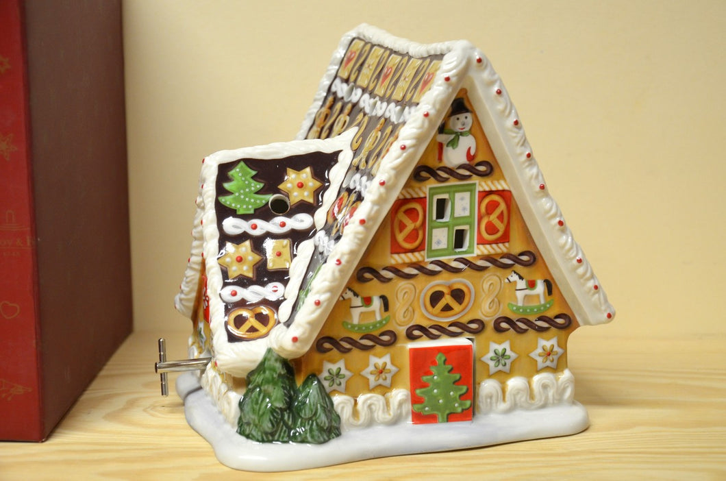Villeroy & Boch Christmas Toys maison en pain d'épice avec boîte à musique NOUVEAU