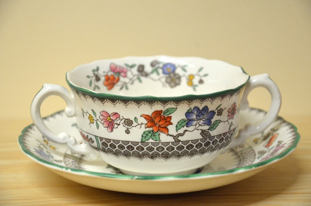 Spode Chinese Rose soup setting
