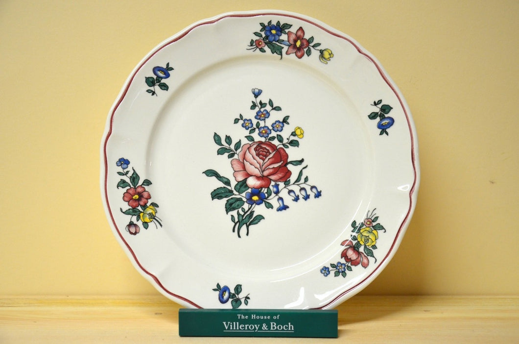 Assiette à déjeuner Villeroy & Boch Alsace motif rose