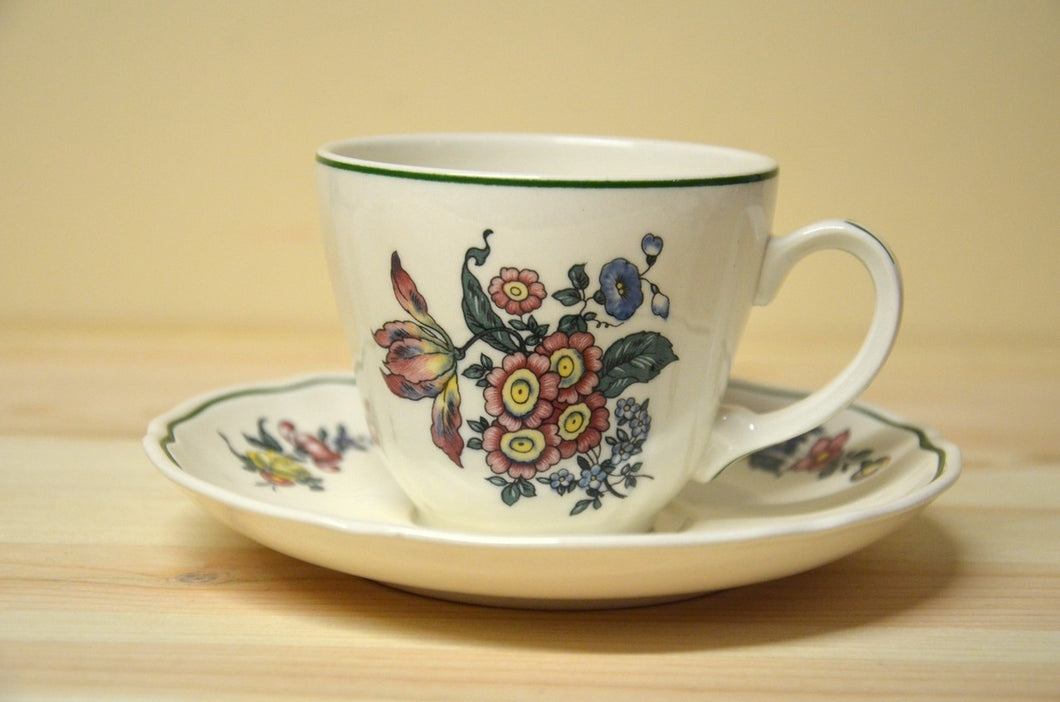 Villeroy & Boch Alt Strassburg  Kaffeegedeck Motiv Bunte Blume