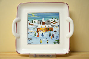 Villeroy &amp; Boch Naif Christmas square plate with handle