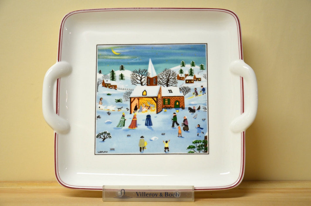 Villeroy & Boch Naif Christmas square plate with handle