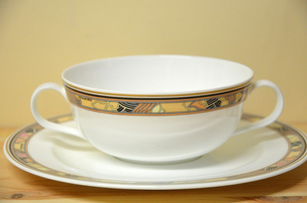 Hutschenreuther Brocade soup cup with saucer