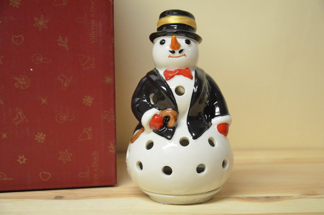 Villeroy & Boch Christmas Light Lantern Snowman NEW