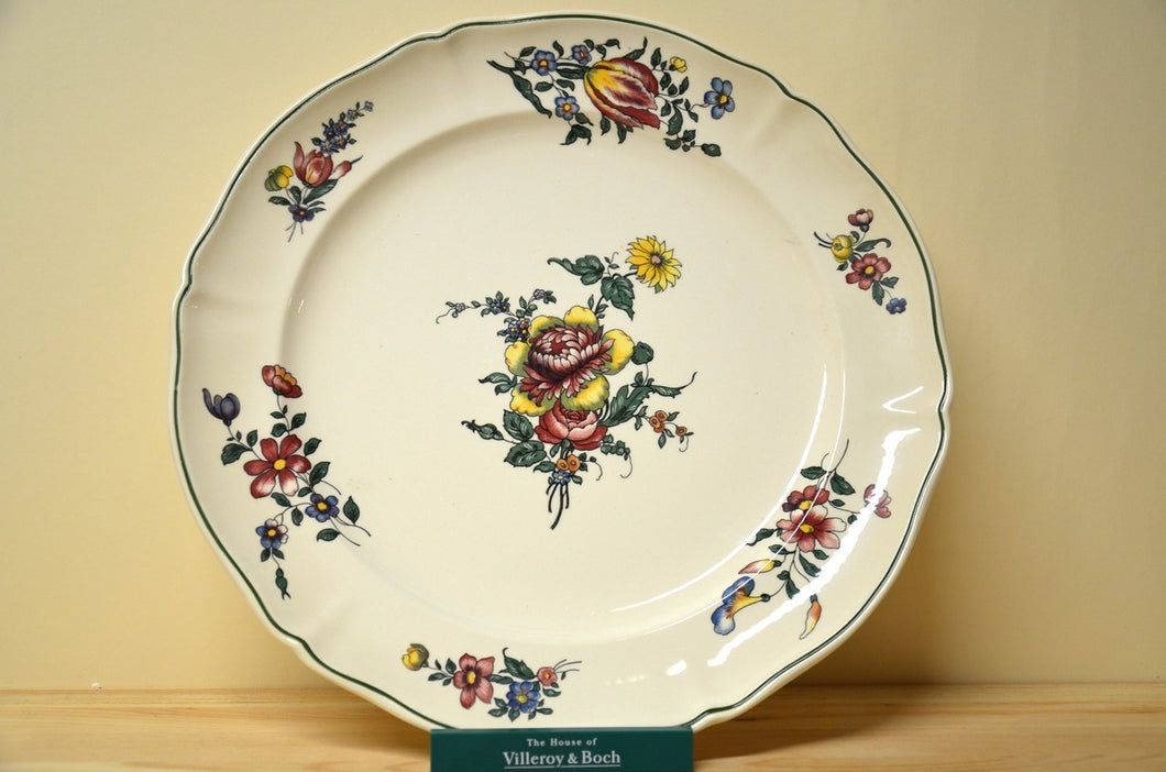 Villeroy & Boch Alt Straßburg < Motiv bunte Blume > Platzteller - Platte rund