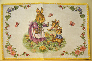 Villeroy &amp; Boch placemat Spring Fantasy rabbit family NEW