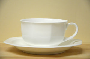 Tasse à thé blanche Villeroy &amp; Boch Astoria avec soucoupe
