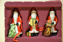 Load image into Gallery viewer, Villeroy &amp; Boch Nostalgic Ornaments Santas 3 x NEW
