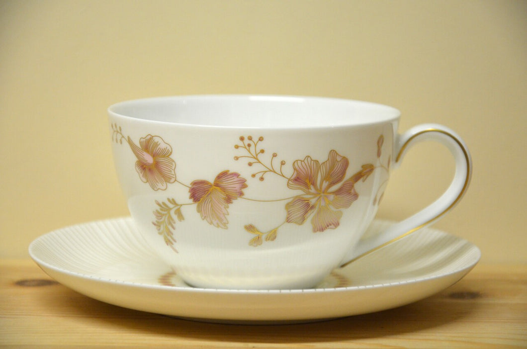 Villeroy & Boch Golden Garden Pearls cappuccino / jumbo cup with saucer NEW